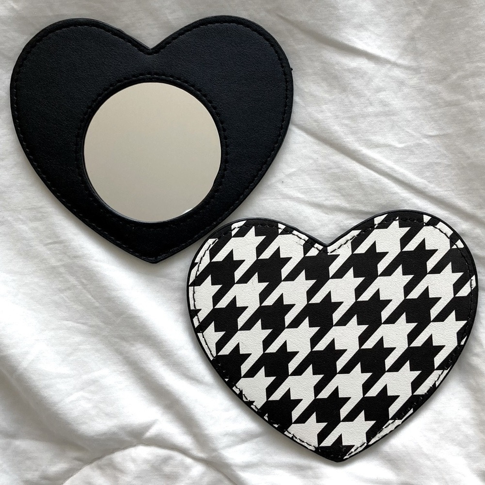 FREE W PURCHASE 2 Mirrors Heart Shaped Makeup Bag